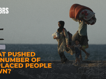 What pushed the number of displaced people down?