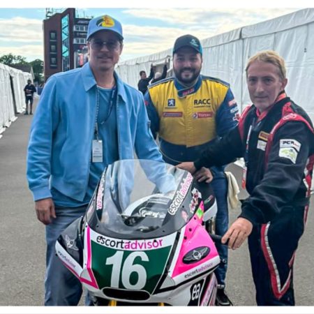 Brad Pitt on Set of Plan B-Produced ‘Isle of Man’ Movie as Filming Kicks Off During Motorcycle Race