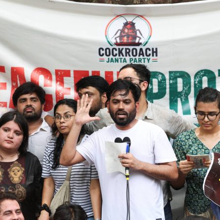 ‘Cockroach Party’ leader returns to India for first New Delhi protest