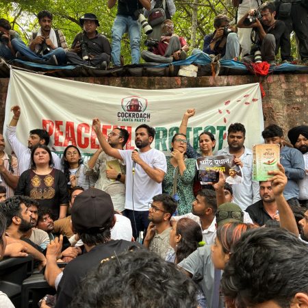 ‘I’m a cockroach’: Gen Z protest movement lands in Indian capital