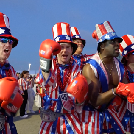 US fans celebrate victory over Paraguay in World Cup opener