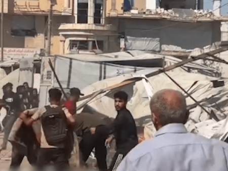 Two killed, dozens injured in Israeli strike on displacement tents in Gaza