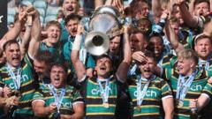 Northampton beat Exeter to win Prem Rugby title
