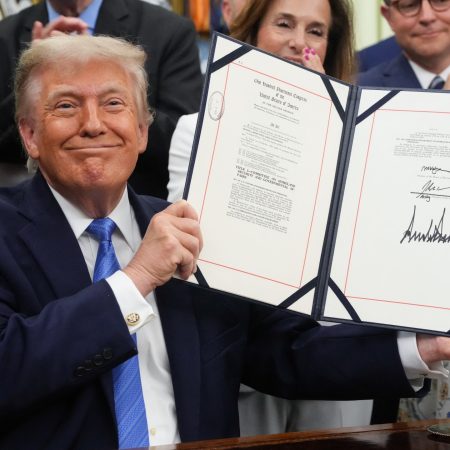 After a Democrat standoff, Trump signs $70bn immigration enforcement bill