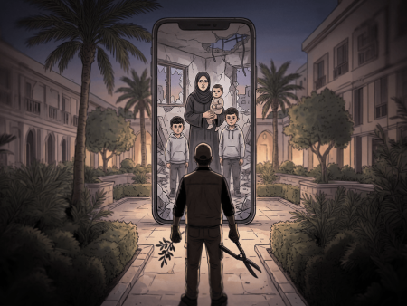 Separated by the Gaza war, a Palestinian yearns to see his family again
