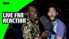 Cape Verde fan goes wild over first goal  live on BBC News