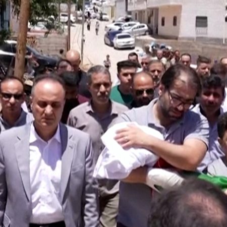 Palestinian father buries baby killed by Israeli gunfire in West Bank