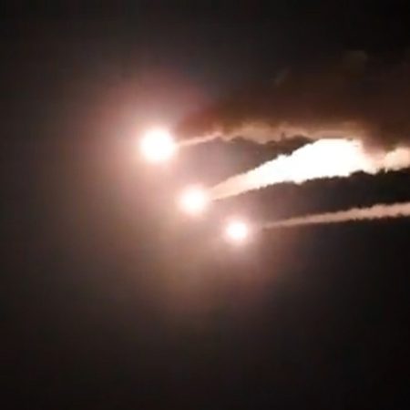 Videos show missiles launched from Iran into Israel