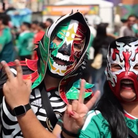 World Cup mania at Mexico’s Zocalo Square
