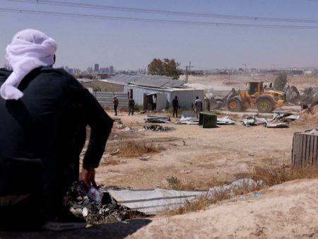 Palestinian Bedouin villagers demolish homes after Israeli orders
