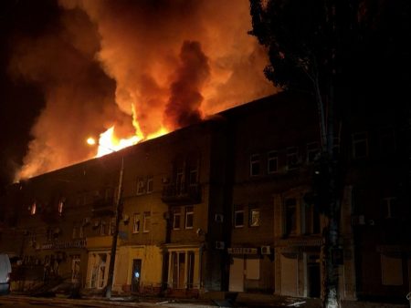 Russian drone strikes residential building in Ukraine