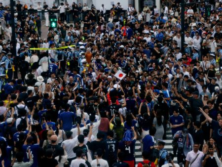 Japan fans celebrate 4-0 World Cup win in Tokyo