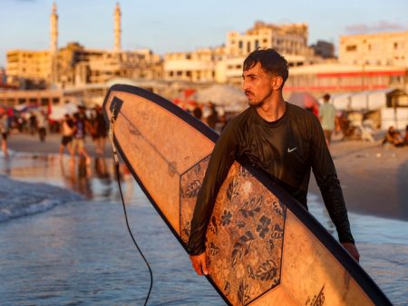 Gaza surfers seek solace from war in the sea