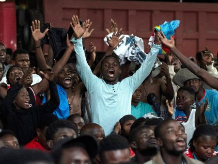 DR Congo fans celebrate reaching World Cup knockout stage