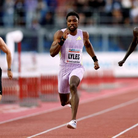 US sprinter Noah Lyles sets world best 150m time at Golden Spike meet