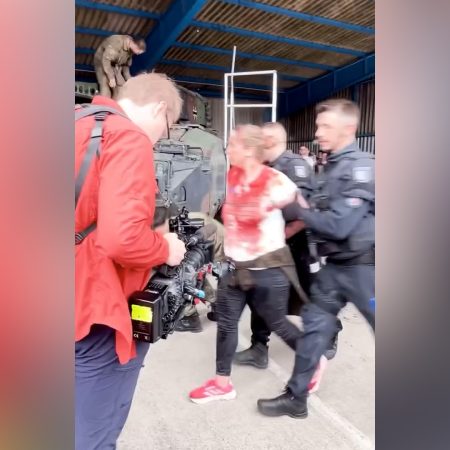 Activists disrupt German military exhibit over arms sales to Israel