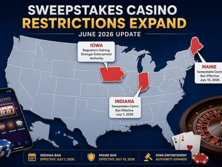 Sweepstakes Casino Monthly Update June 2026: Operators Exit Indiana Ahead of Ban